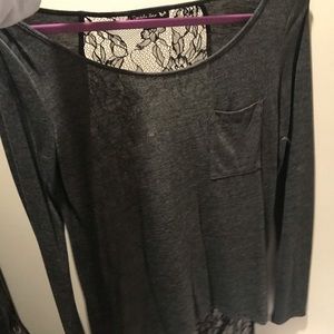 long sleeve lace t-shirt